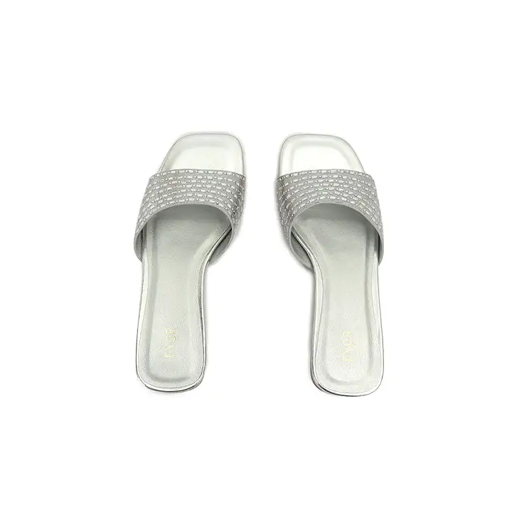 Square Diamante Slip-On Sandal HL 171