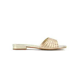 Square Diamante Slip-On Sandal HL 171