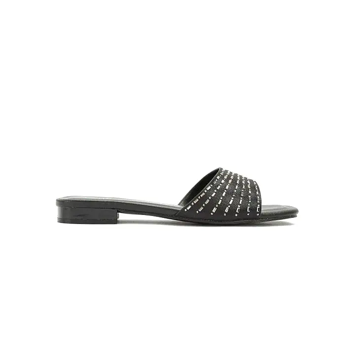 Square Diamante Slip-On Sandal HL 171