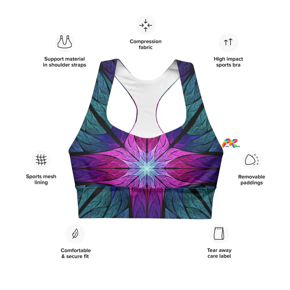 Stained Glass Festival Sports Bra