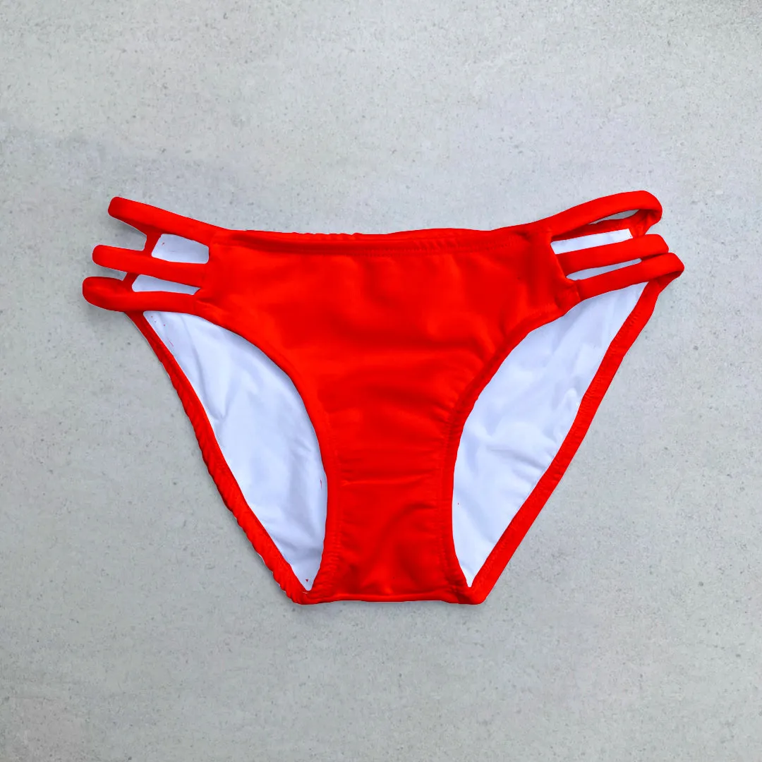 Strappy Bikini Bottom - ROUGE RED