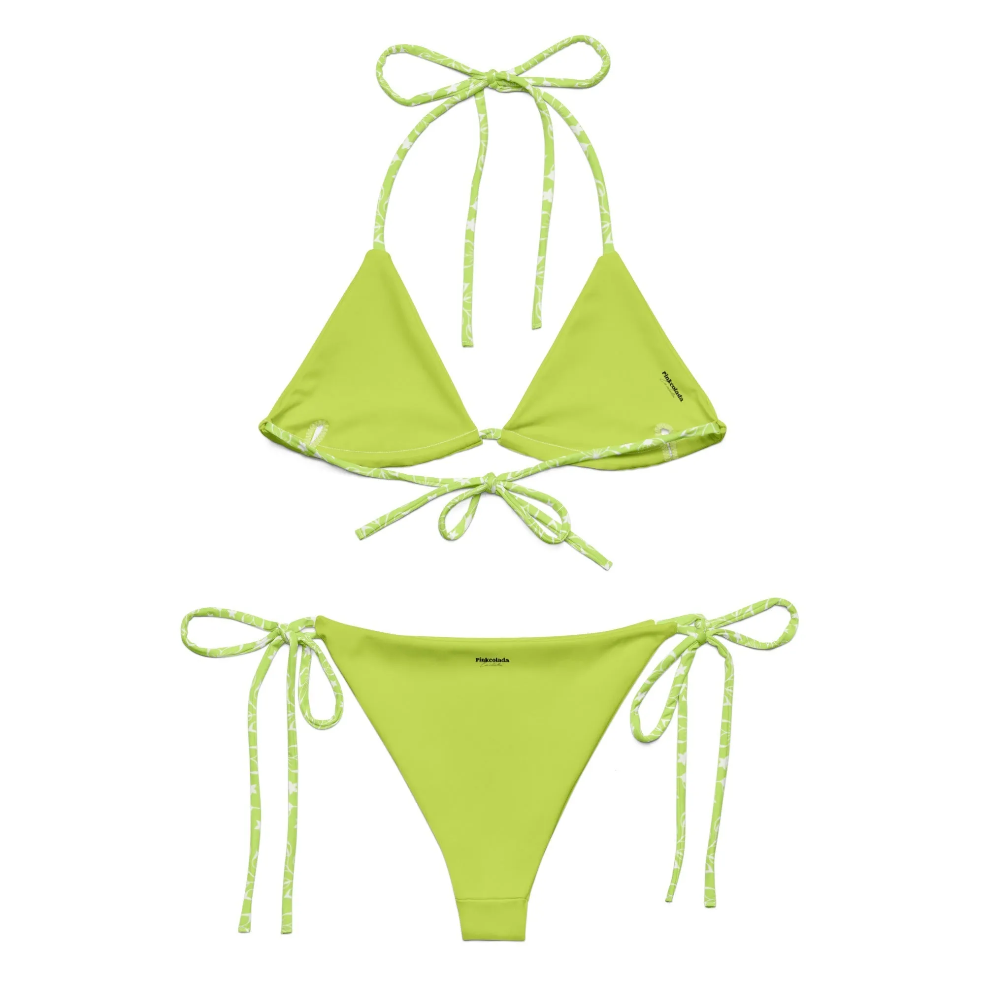 STRING BIKINI SET ECO -GARDEN PARTY LIME