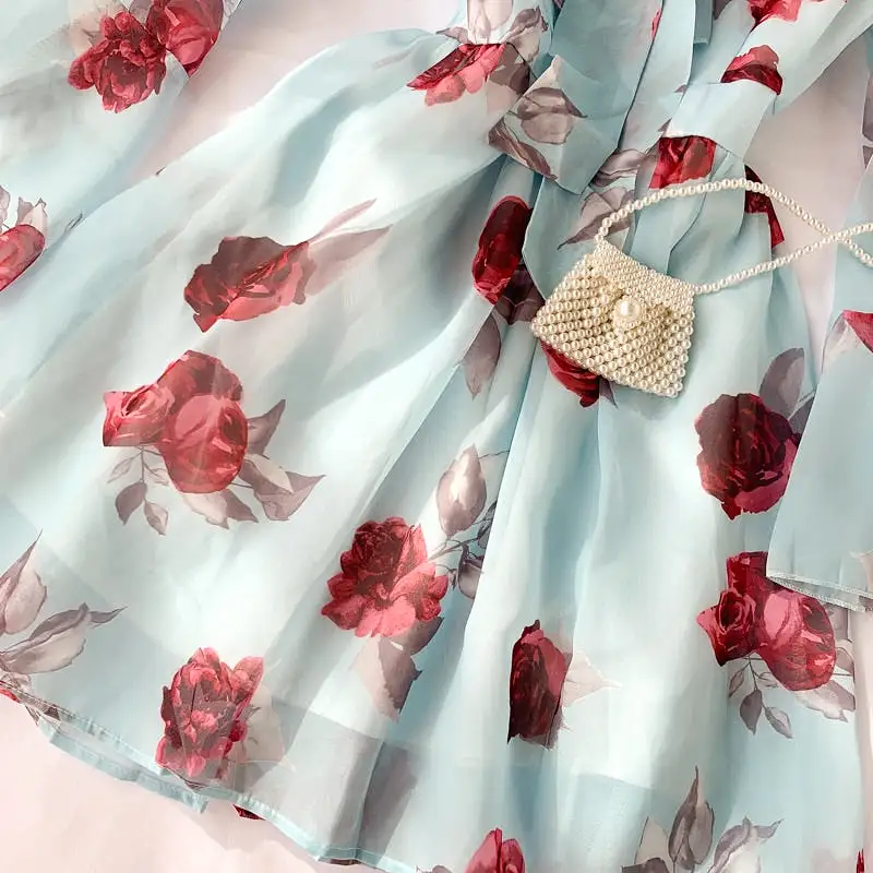 SWEET ROSE PRINT DRESS BY40403