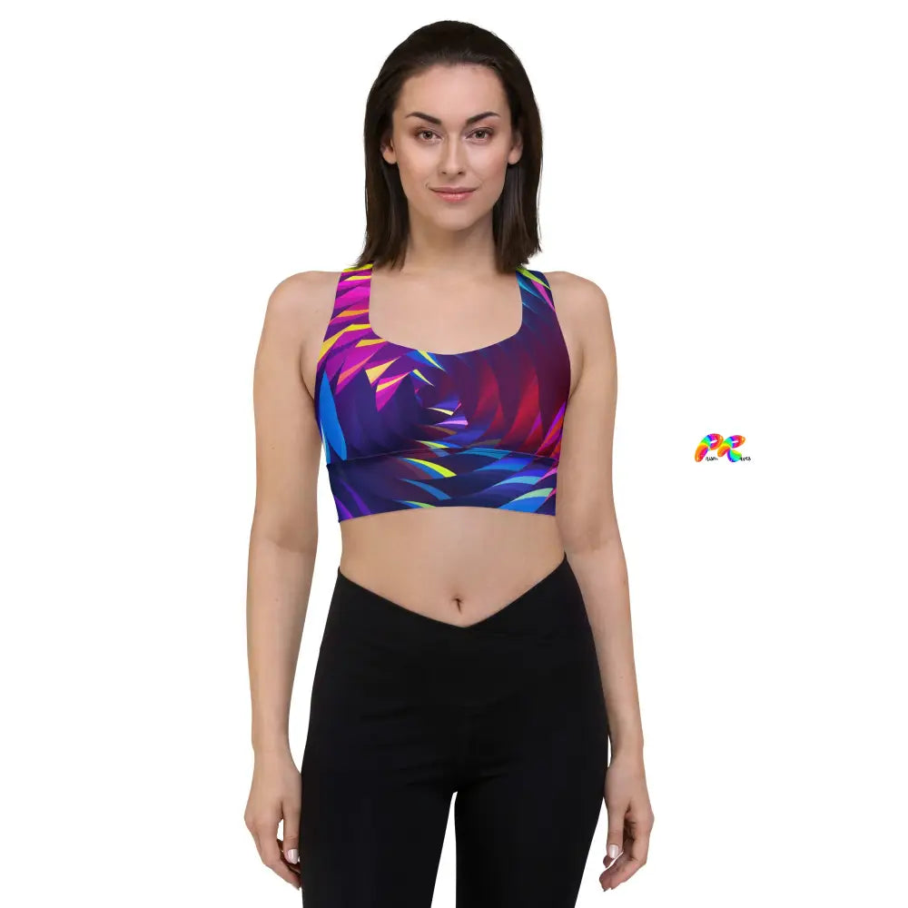 Techno Spectrum Longline Sports Bra