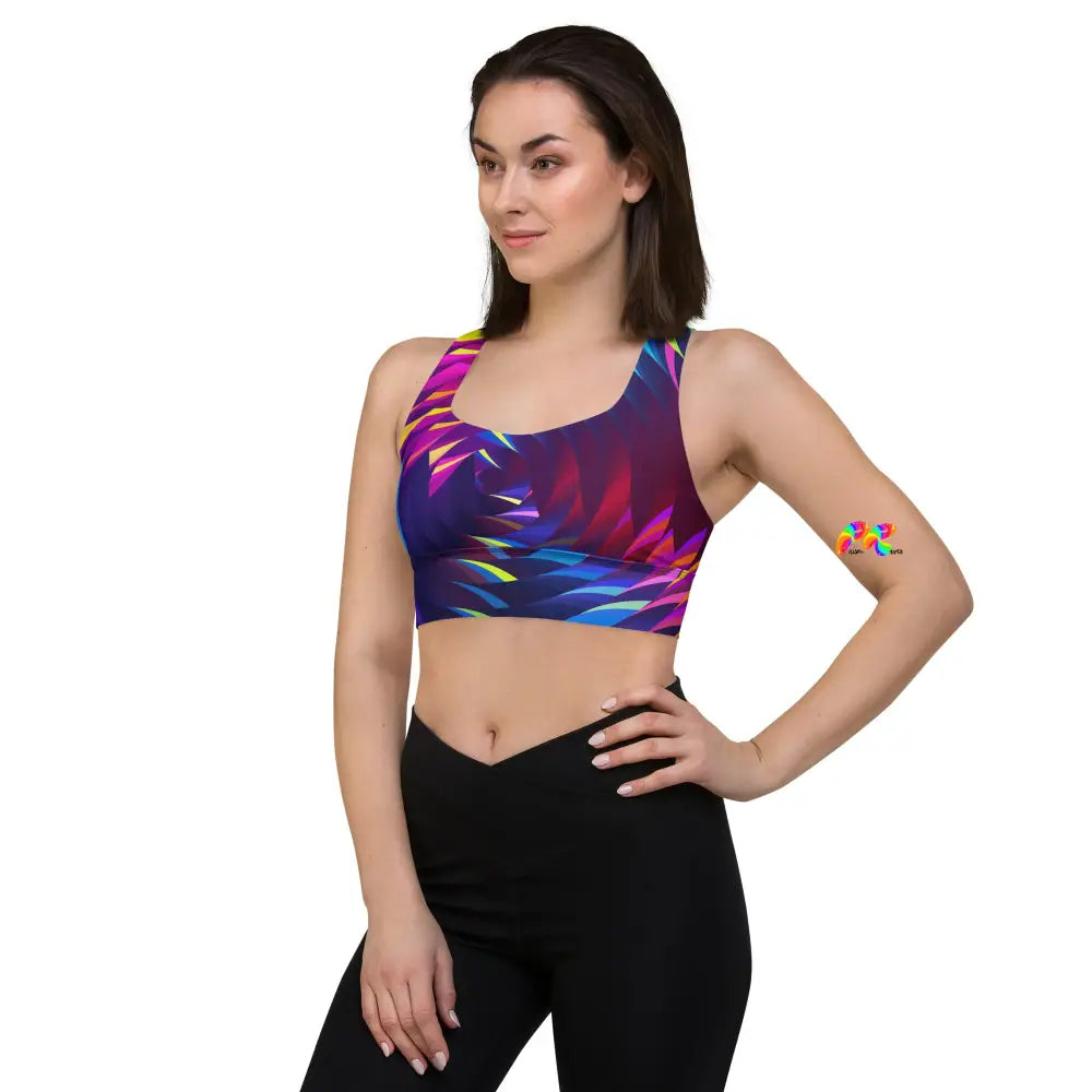 Techno Spectrum Longline Sports Bra