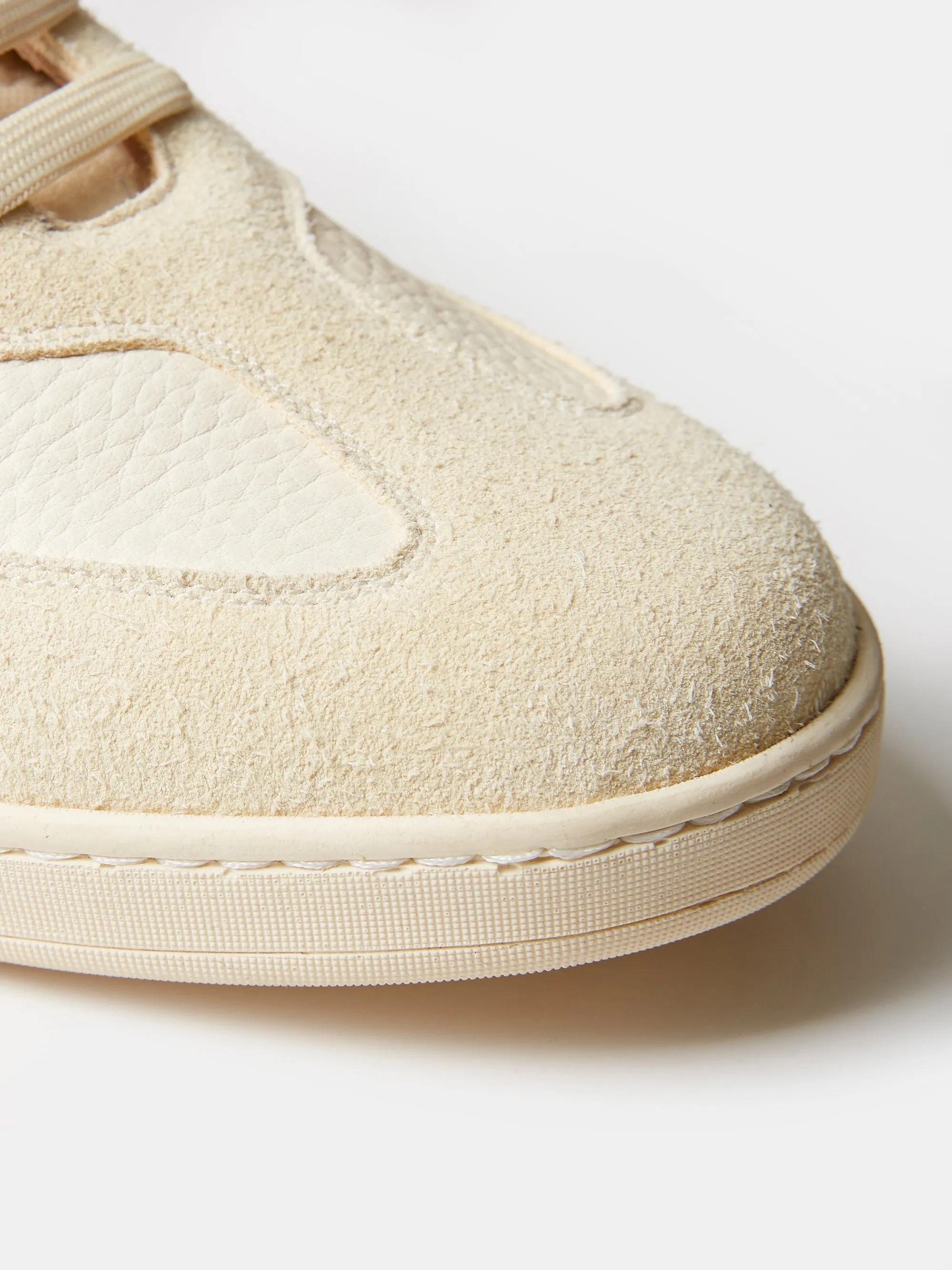 The Raf Sneaker in Off-White Deer Leather