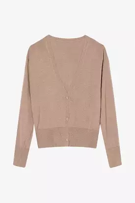 THE SILK CARDIGAN - MINK