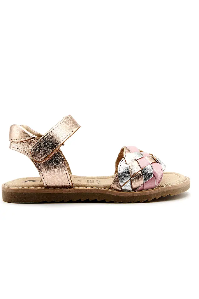 Tripelie Sandals - Copper / Silver / Pearlised Pink