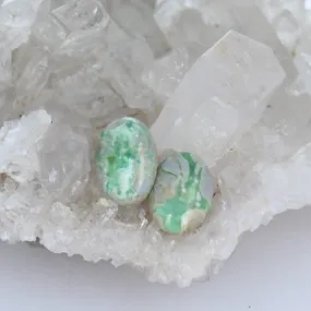 Unique Mint VARISCITE Cabochon Pair 18x13.5mm