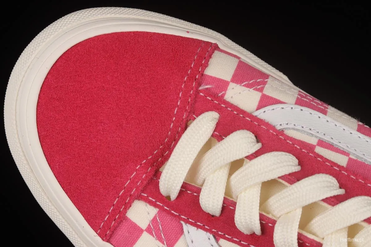 Vans Style 36 Anaheim Pink and White Checkerboard Low Help Casual Board Shoes VN0A38GF2U9