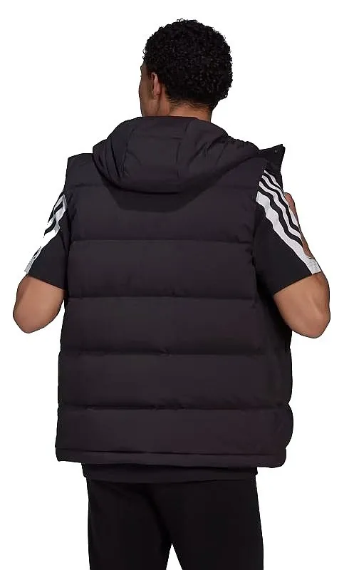 vest adidas Performance Helionic Hooded Down - Black - men´s