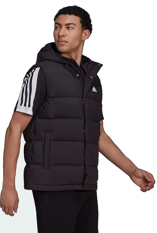 vest adidas Performance Helionic Hooded Down - Black - men´s