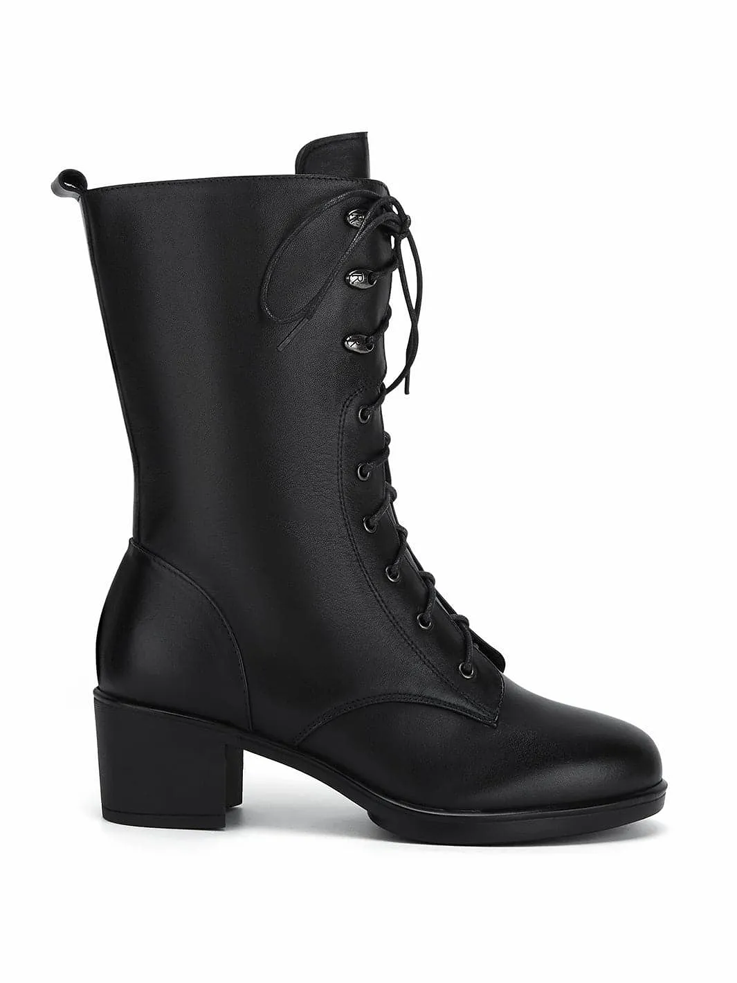 Vintage Lace-up Mid-Calf Boots