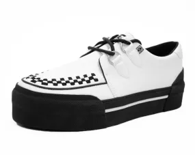 White TUKskin Platform Creeper Sneaker