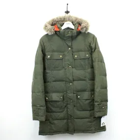 Womens BARBOUR Waxed Down Jacket Green | Medium