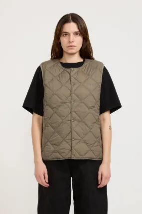 Womens Gramicci x Taion Inner Down Vest Stone Grey